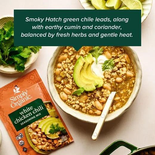 Simply Organic White Chicken Chili Seasoning Mix 1.00 oz.