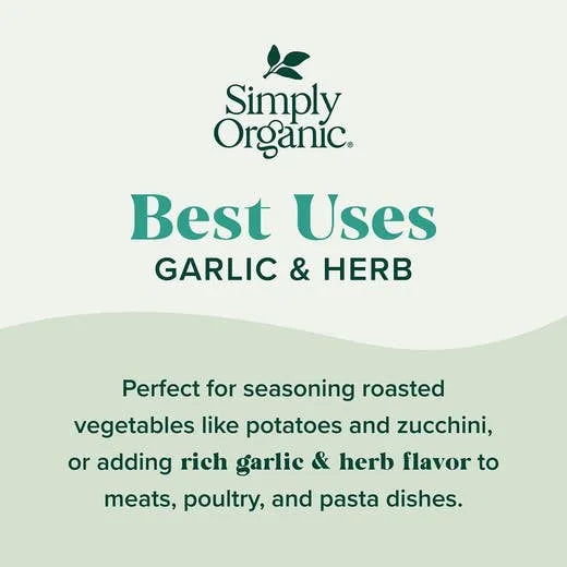 Simply Organic Spice Right Garlic & Herb 2.0 oz.