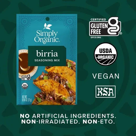 Simply Organic Birria Seasoning Mix 0.95 oz.