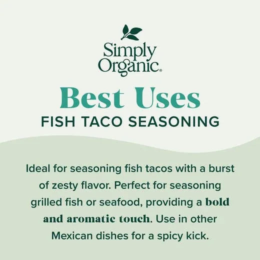 Simply Organic Fish Taco Seasoning Mix 1.13 oz.