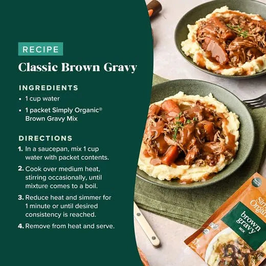 Simply Organic Brown Gravy Mix 1.00 oz.
