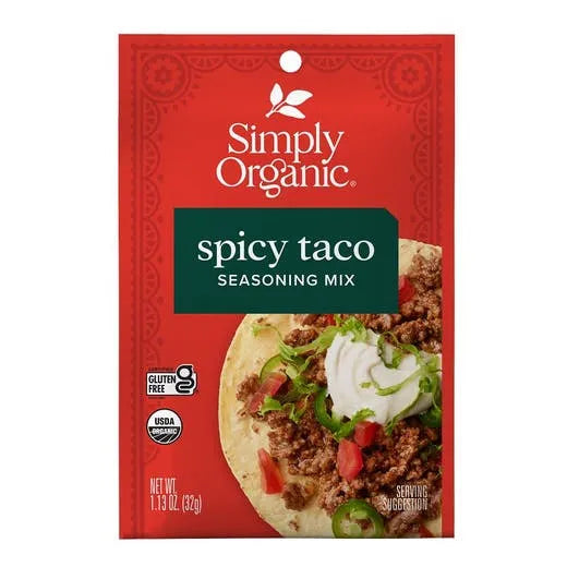 Simply Organic Spicy Taco Seasoning Mix 1.13 oz.