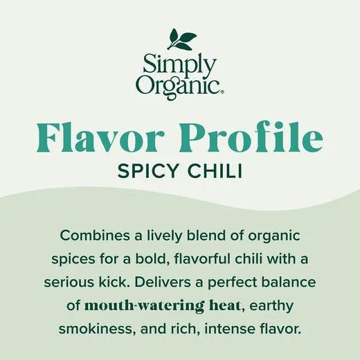 Simply Organic Spicy Chili Seasoning Mix 1.00 oz.