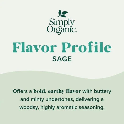 Simply Organic Sage Leaf, Ground 1.20 oz.