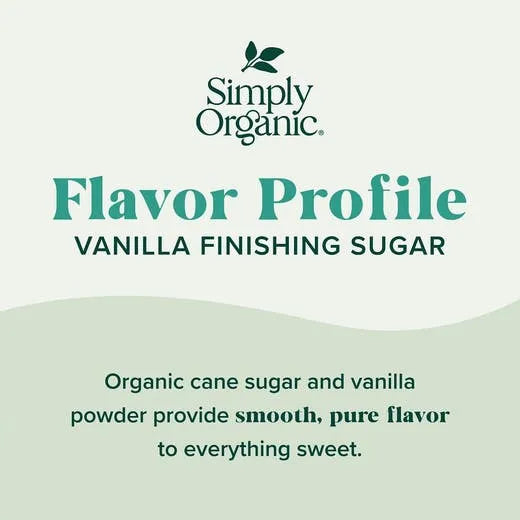 Simply Organic Vanilla Finishing Sugar 3.88 oz.